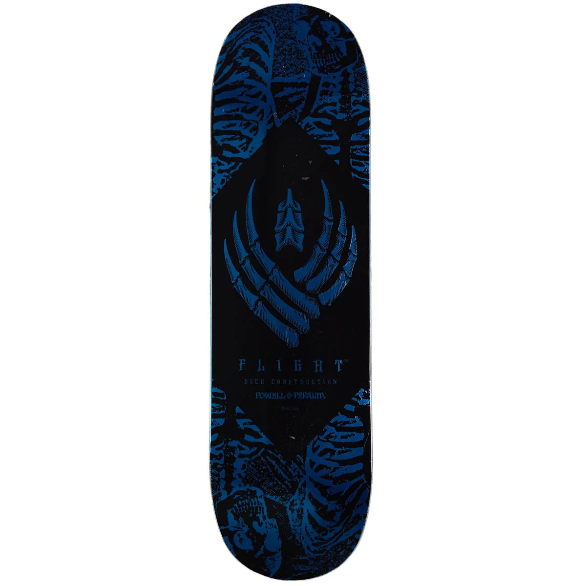 Powell-Peralta Flight Skeleton Skateboard Deck Blue Foil - 8.75