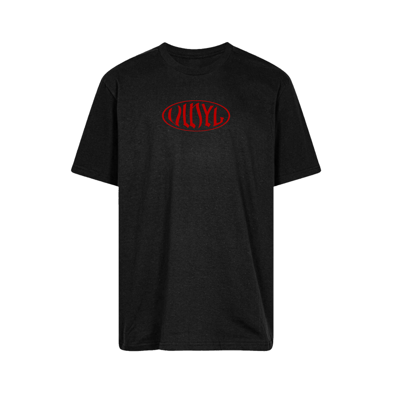 VINYL "OVAL" BLACK TEE