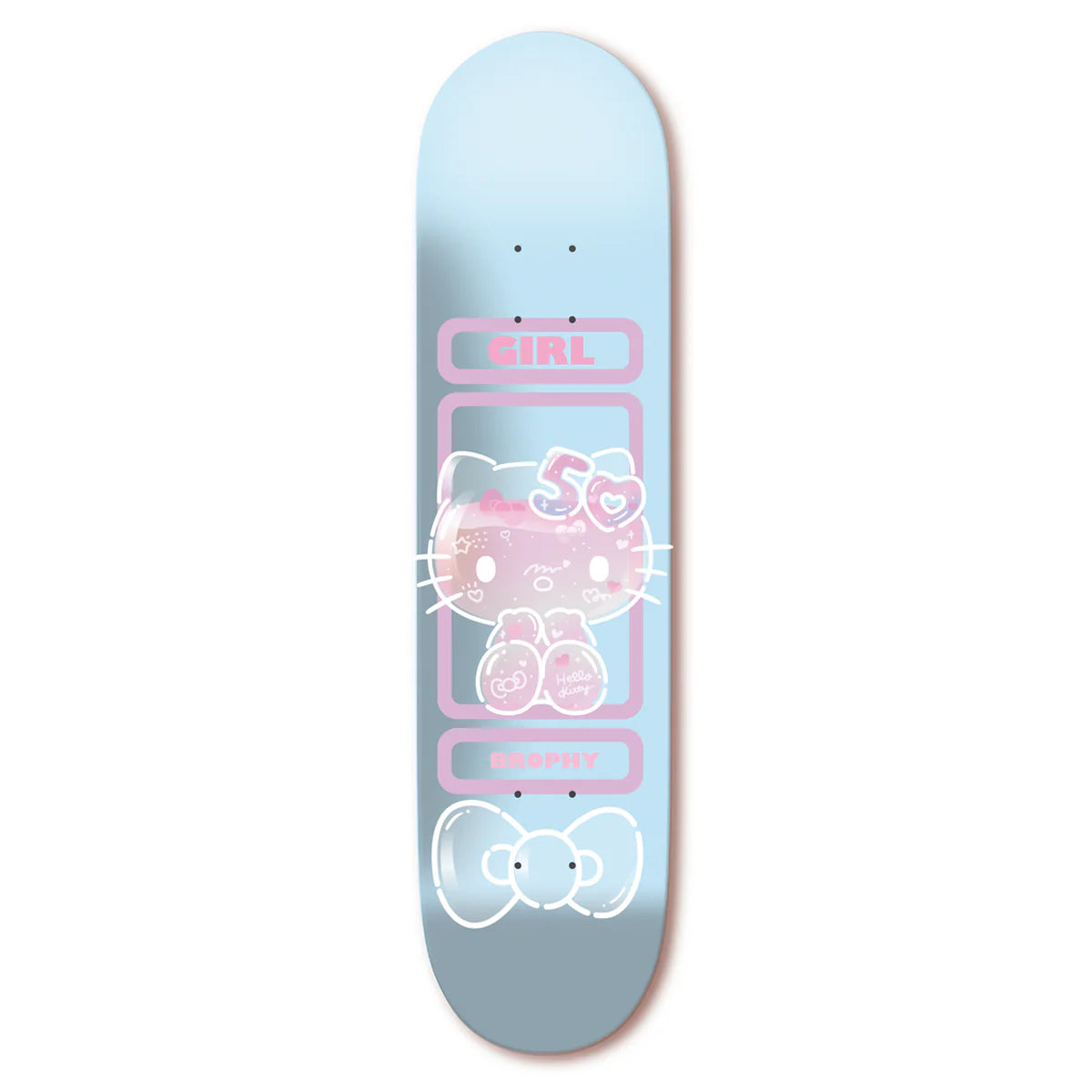 Girl Brophy Hello Kitty 50th Anniversary Skate Deck - (8.25)