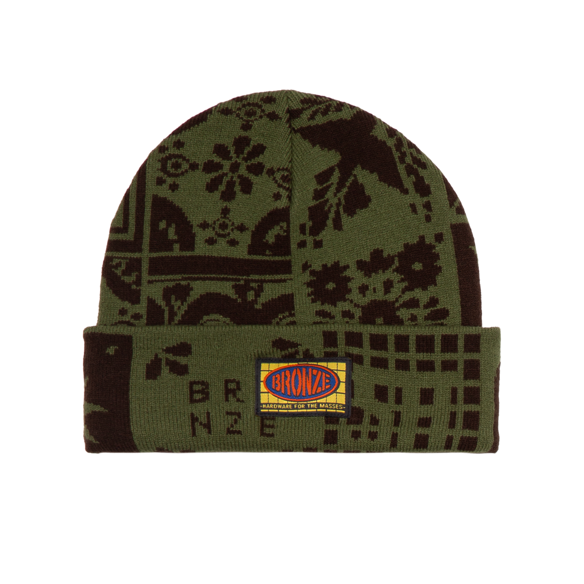 Bronze 56k Azulejo Beanie - Olive/Black