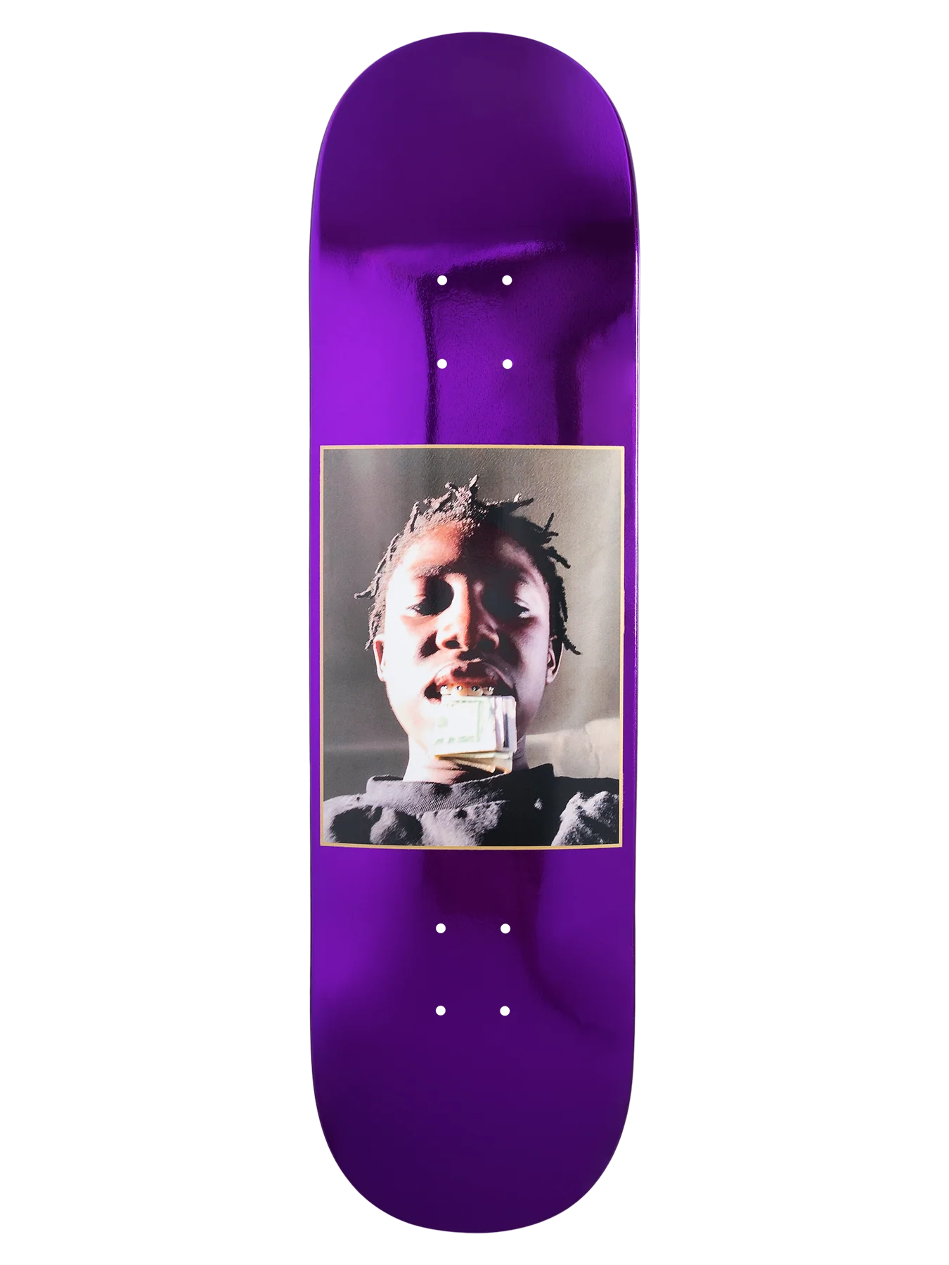 Violet Kader "Put Your Money Where Your Mouth Is" Deck - Metallic Purple Dipped (8-8.5)