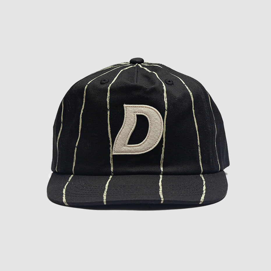 Dime Pinstripe Worker Cap - Black