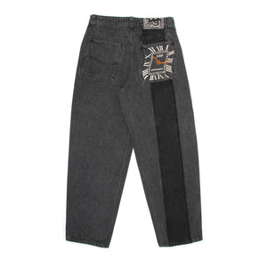 Dime Baggy Denim Pants - Knowtomatic Black
