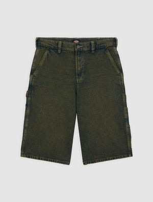 Dickies 14" Loose Denim Painter Short - (Green Tone Fade)