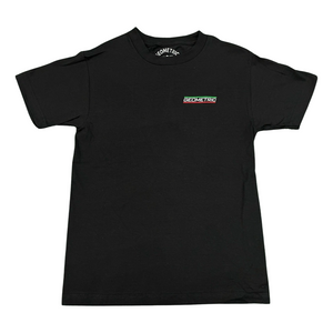 Geometric Bar Logo Embroidered Tee - Black